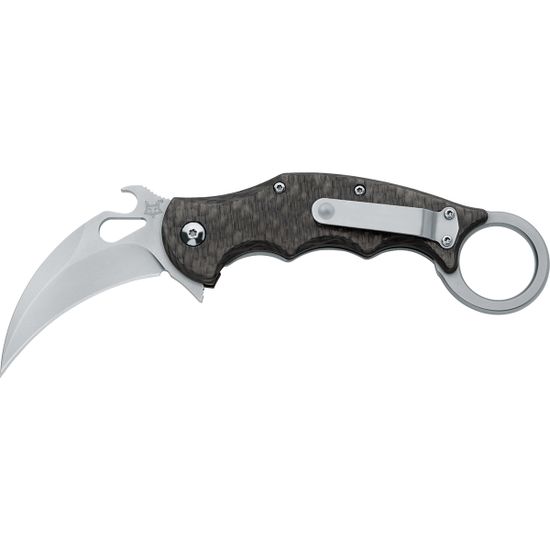 Складной нож FOX knives 599TiCSKARAMBIT c клинком из стали Uddeholm Elmax® SuperClean, рукоять титан / карбон