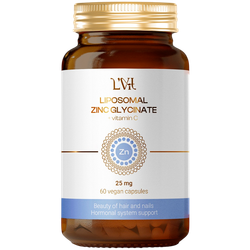 Liposomal Vitamins Zinc Glycinate 25 mg + Vitamin C 60veg caps , Цинк Глицинат + Витамин С