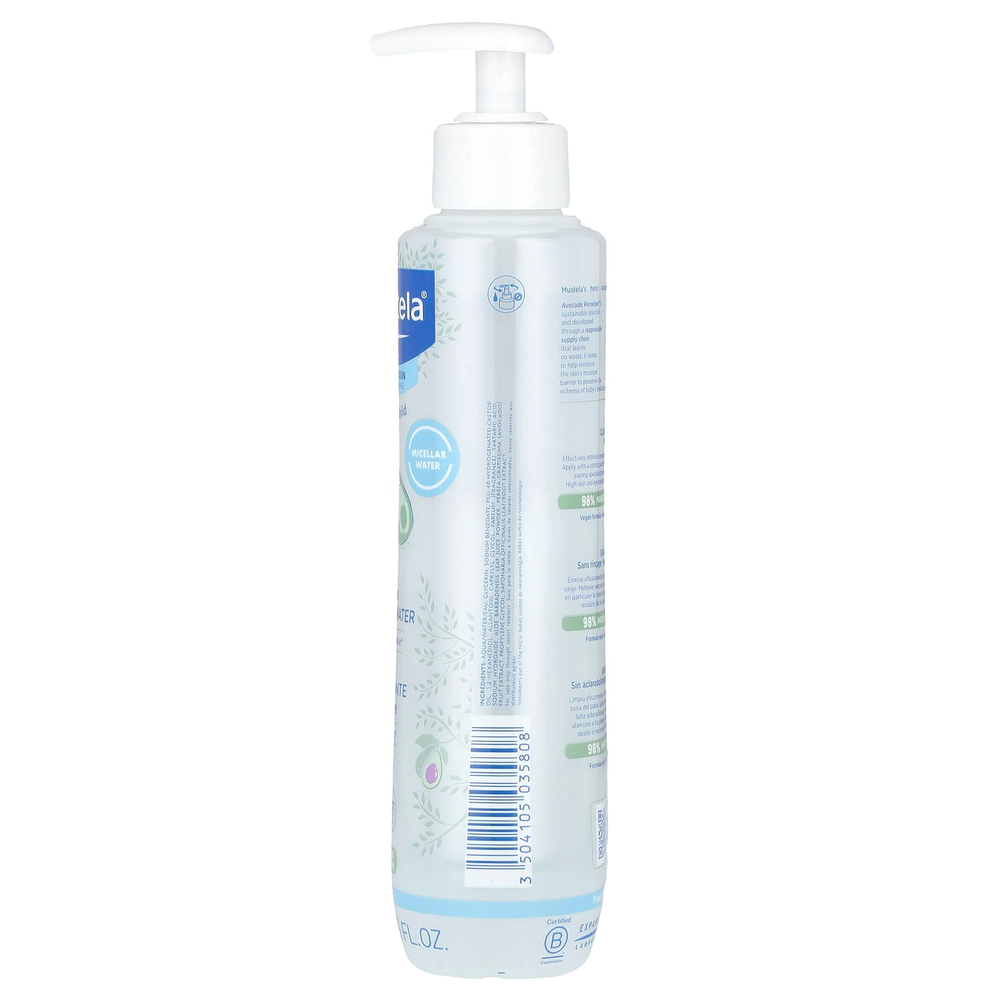 Mustela, Baby, Очищающая вода без ополаскивания, 10,14 жидких унций (300 мл)