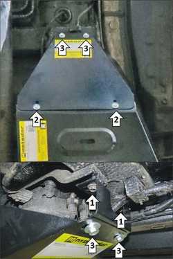 Защита стальная 2 мм БН Hyundai Staria; V=2,2D c 2022 г MOTODOR.00944