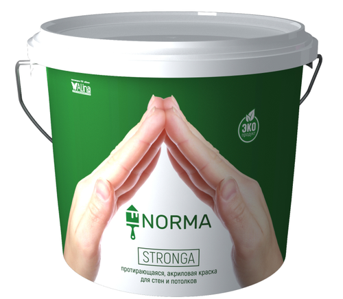 КРАСКА Д/СТЕН И ПОТОЛКОВ NORMA STRONGA ПРОТИРАЮЩАЯСЯ 1КГ