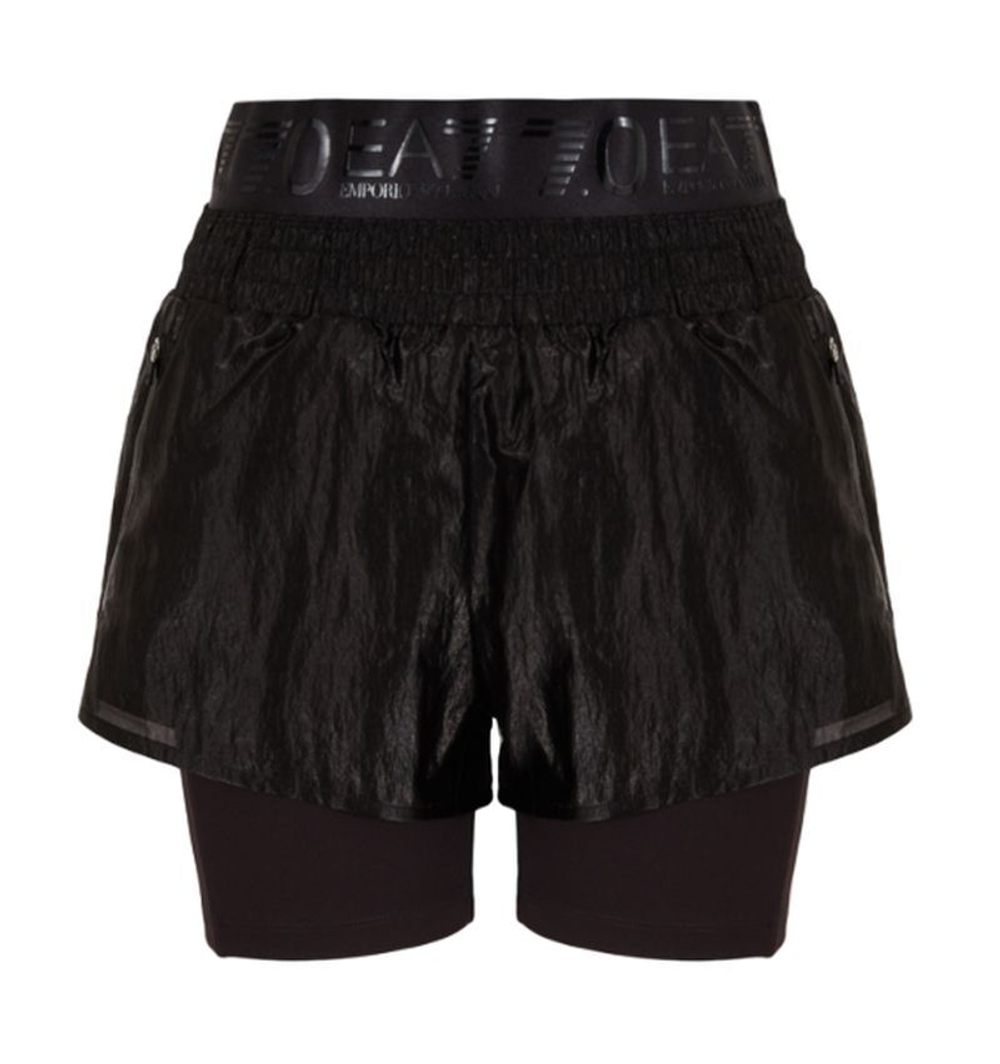 Женские Шорты теннисные EA7 Woman Woven Shorts - black