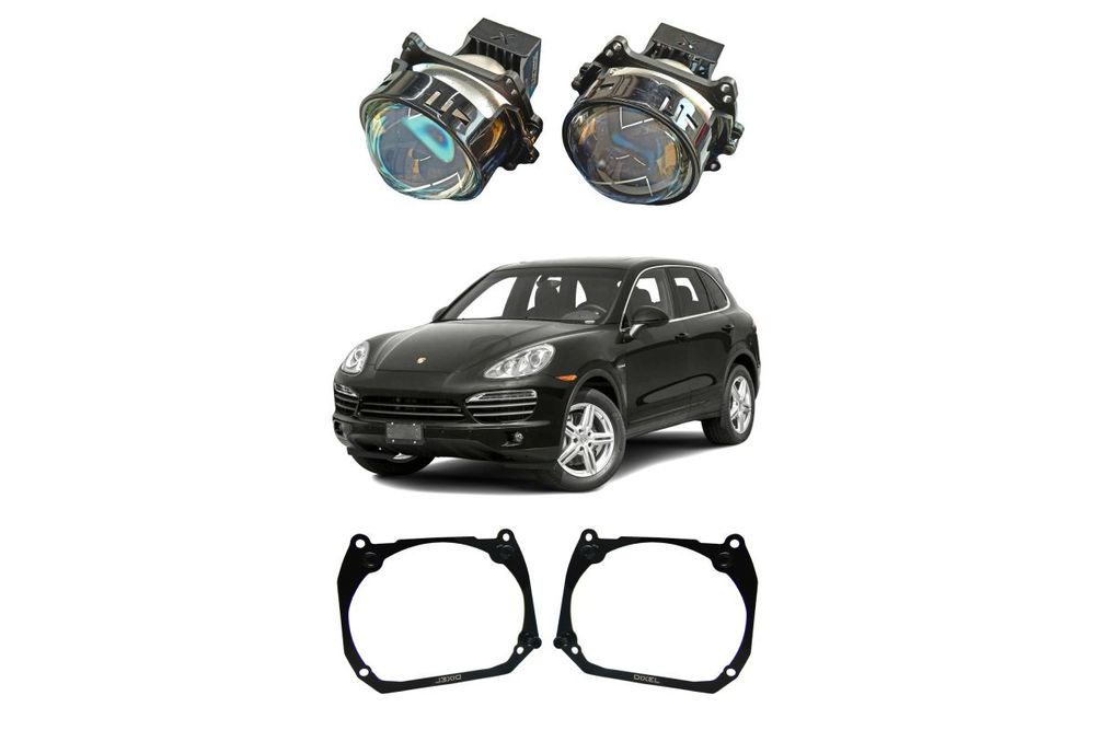 Комплект для замены штатных линз Hella с Intellect Porsche Cayenne II 958 2010-2018