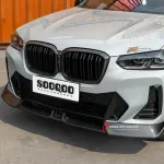 Карбоновая губа переднего бампера для BMW X3 G01 Рестайлинг 2022-2023 / X4 G02 Рестайлинг 2022+ БМВ