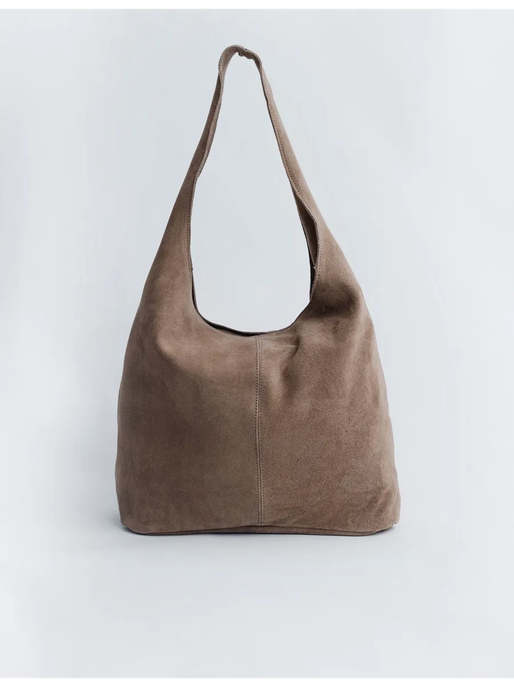 Сумка через плечо шоппер натуральная замша