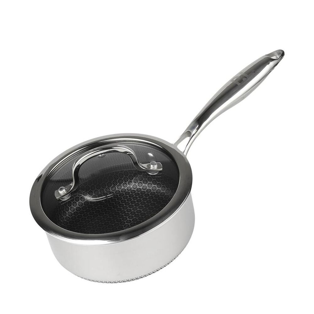 Сотейник 1,4 л с крышкой 16/13,5*13 см New Kitchen Honeycombs нерж. с антиприг. покр. ИНДУКЦИЯ