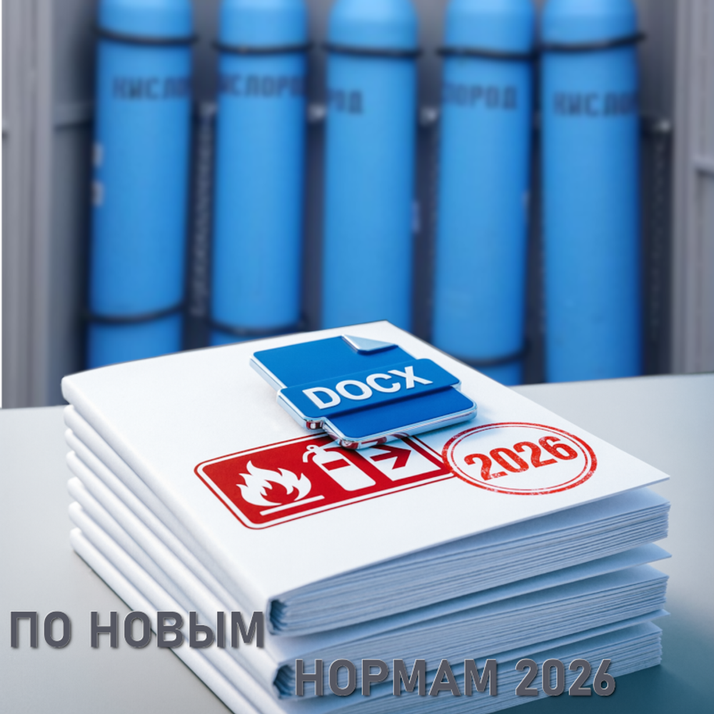 Медицинские учреждения. Инструкция о мерах пожарной безопасности для кислородной рампы 2026 формат Word (.docx)