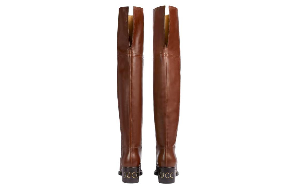GUCCI Over the knee Boots Women"s Brown