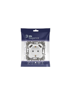 Розетка Elegance 14-4109-01М 16A 250В 2P+E защ. штор. с 2xUSB 3А 5В матов. бел. Эра Б0065773