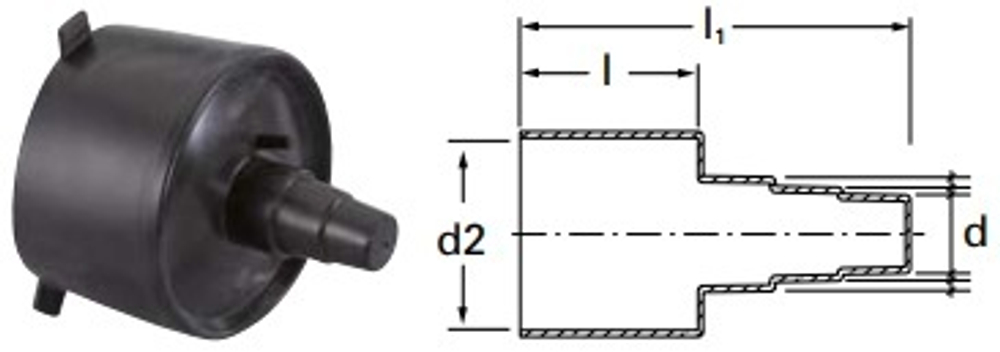 Термоусаживаемая концевая заглушка Usystems Single d40-110/D175-200