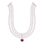 Колье-чокер из Морского Жемчуга Акойя и Бриллиантами, N0156-0/2