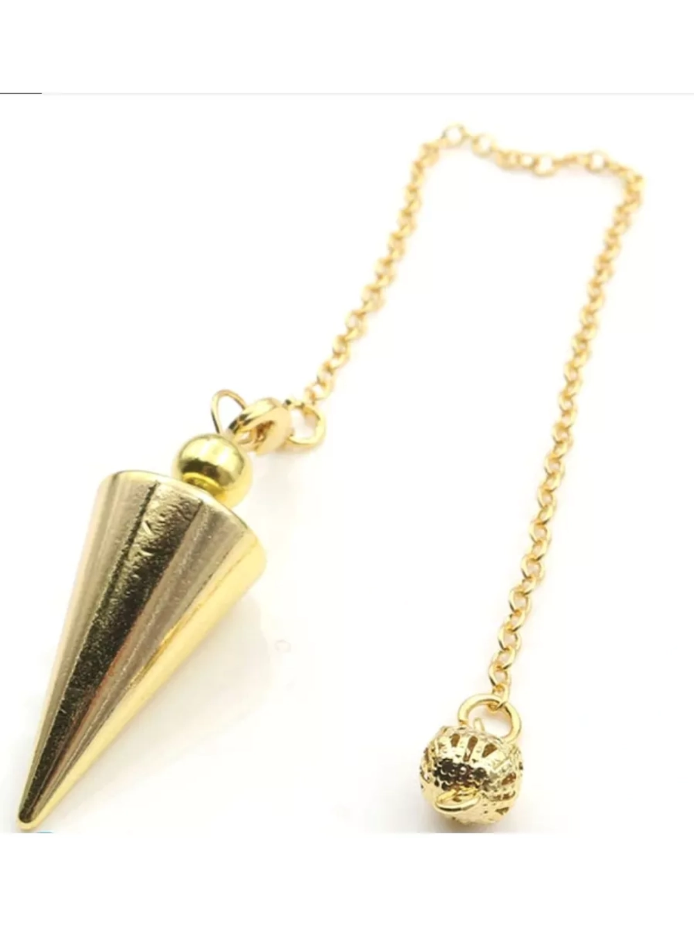 Маятник биолокационный Конус Золотой цвет