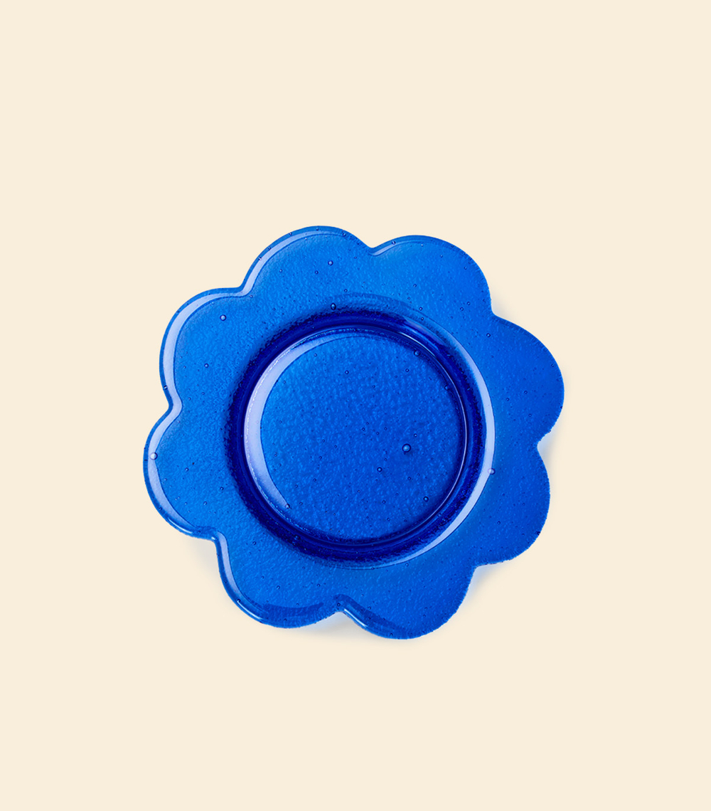 Тарелка — Flora 18, синяя | SOLID WATER