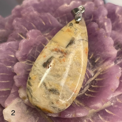 38953 Агат Океанический Кулон 20*40мм Мадагаскар