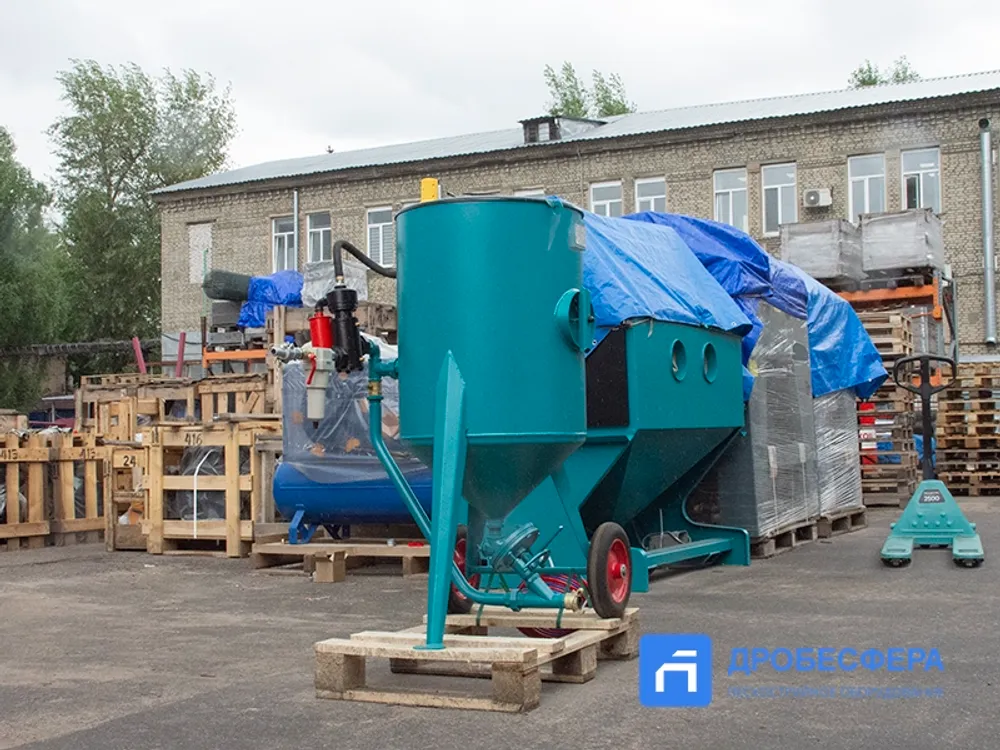 Пескоструйный аппарат PST-PS-200-3 с рукавом TWIN 20 метров с шиберным дозатором