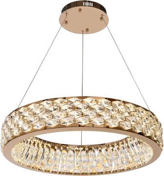 Люстра подвесная LED 70W 3000К-6000К 4040/03/06P золото/прозрачный Rhombus Stilfort