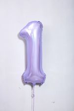 Agura Шар 40" / 102 см "Цифра 1" Сиреневый (БГ-60)