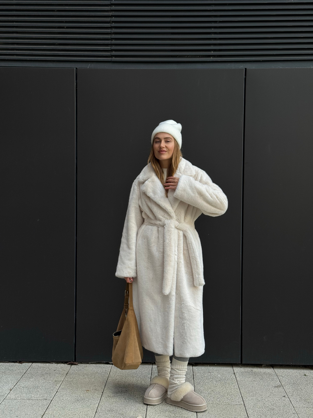 Шуба Lux макси белый