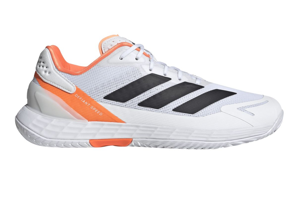 Мужские кроссовки теннисные Adidas Defiant Speed 2 M - cloud white/core black/lucid orange