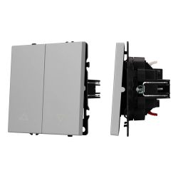 Механизм выключателя управления шторами SWT-NOBE-MKR2-SFPL-IS (230V, 10A) (Arlight, Никель) 059435