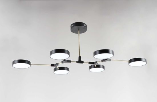 Люстра потолочная светодиодная 18046STD/6 BK+AB SALEB гарантия 1 год