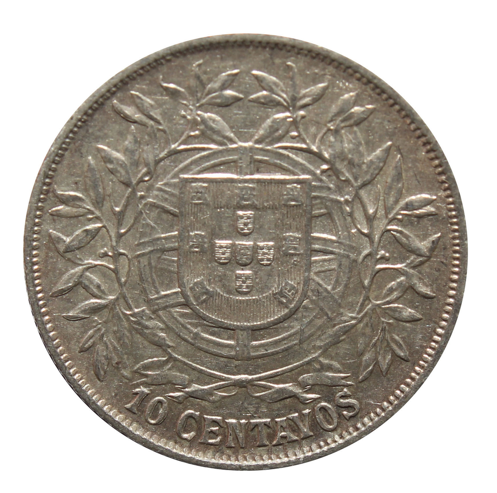 10 сентаво. Португалия.  1915 год. XF