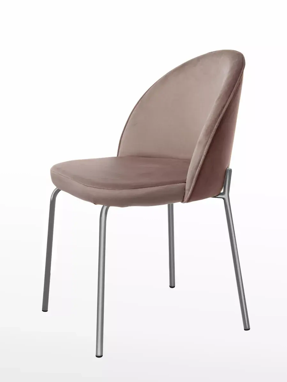 Стул мягкий со спинкой для кухни. Серебряные ножки. Комплект