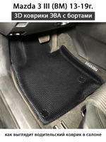 Автомобильные коврики ЭВА с бортами для Mazda 3 III (BM) 13-19г.