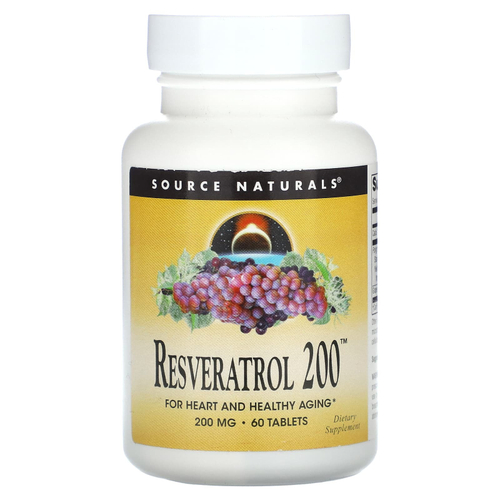 Source Naturals, Resveratrol 200™, 200 мг, 60 таблеток