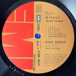 Винтажная виниловая пластинка LP Klaus Schulze Mirage (France 1977)