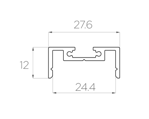 Профиль накладной алюминиевый LC-LP-1227-2 Anod