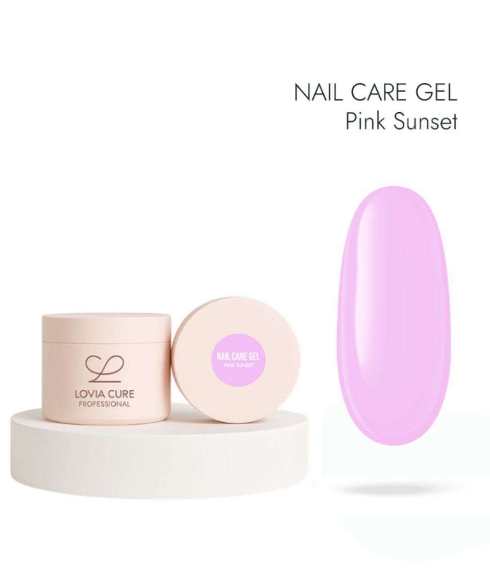 Lovia Cure Nail Care Gel Limit Pink Sunset - Гель моделирующий, 15 мл