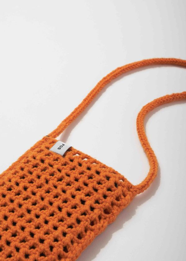 Вязаная сумочка FOS Оранжевая - фото 4