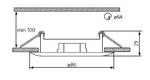 Cветильник точечный хром KANLUX RODOS CT-DS09-C