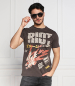 футболка riot tour GUESS - графитовый (M3RI40 KBDL0)