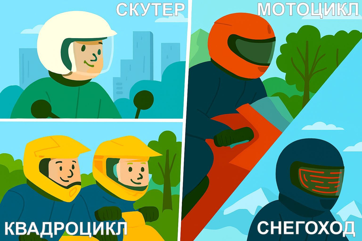 Как правильно выбрать шлем для мотоцикла, квадроцикла, снегохода и скутера: полное руководство