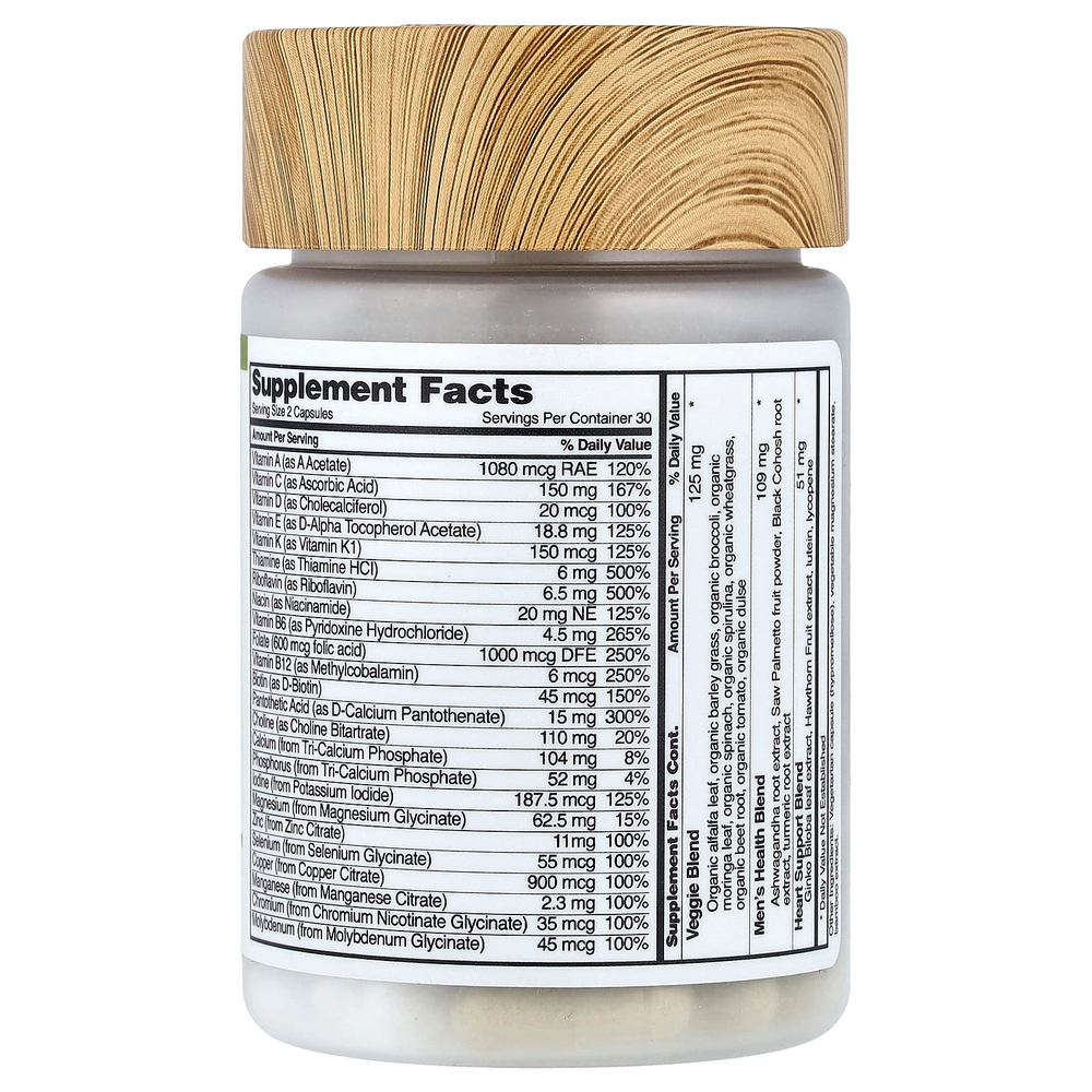 Snap Supplements, мультивитамины для мужчин, 60 капсул