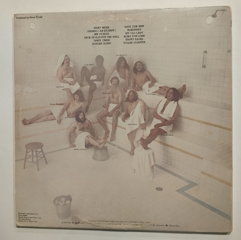 Винтажная виниловая пластинка LP Blood, Sweat and Tears No Sweat (USA 1973)