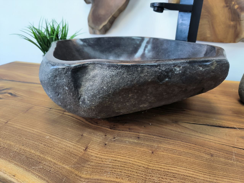 Раковина из речного камня RS-65783 44х37х15 из натурального камня