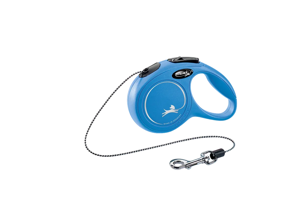 Поводок-рулетка Flexi New Classic CAT cord XS 3m 8 kg blue