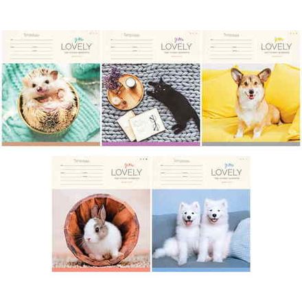 Тетрадь 12л, линия, Спейс Питомцы. You lovely