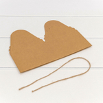 Коробка сборная 14х14х10 см с атласной лентой (Бежевый)