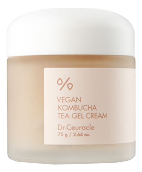 DR. CEURACLE Гель-крем для лица с чаем комбуча - Vegan Kombucha Tea Gel Cream, 75г