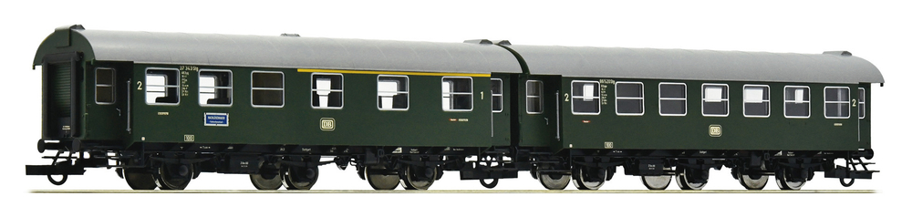 2 сочлененных 3-хосных пассажирских вагона, B3yge, DB, III