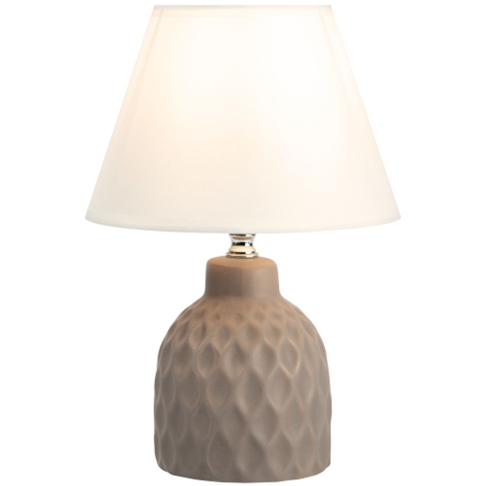 Настольная лампа Rivoli Muriel 7550-502 1 х Е14 40 Вт керамика бежевая с абажуром | Настольные лампы Rivoli