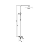 Душевая система 35к G2407-11 GAPPO лейка "Тропический душ" ХРОМ