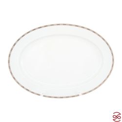 Блюдо овальное Thun Опал платиновые пластинки 36 см