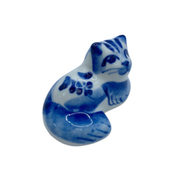 Фигурка Кошка малая гжель