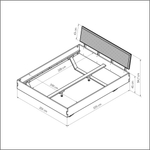 Двуспальная кровать Беллиссима 200х200 с основанием из дуба