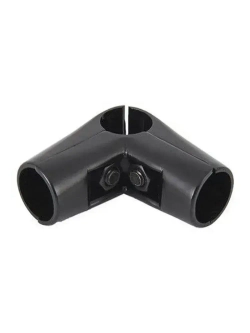 Соединитель трех труб d25 угловой UNO-04, цвет черный, комплект 2шт. диаметром 25мм. Джокер